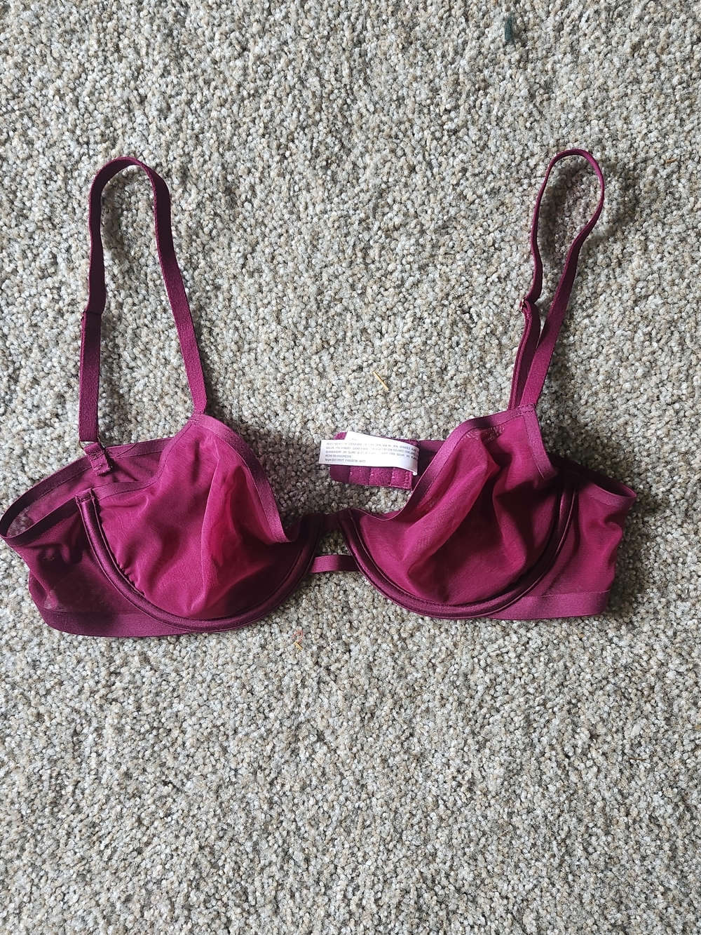 Women's Underwire Bra in Deep Magenta